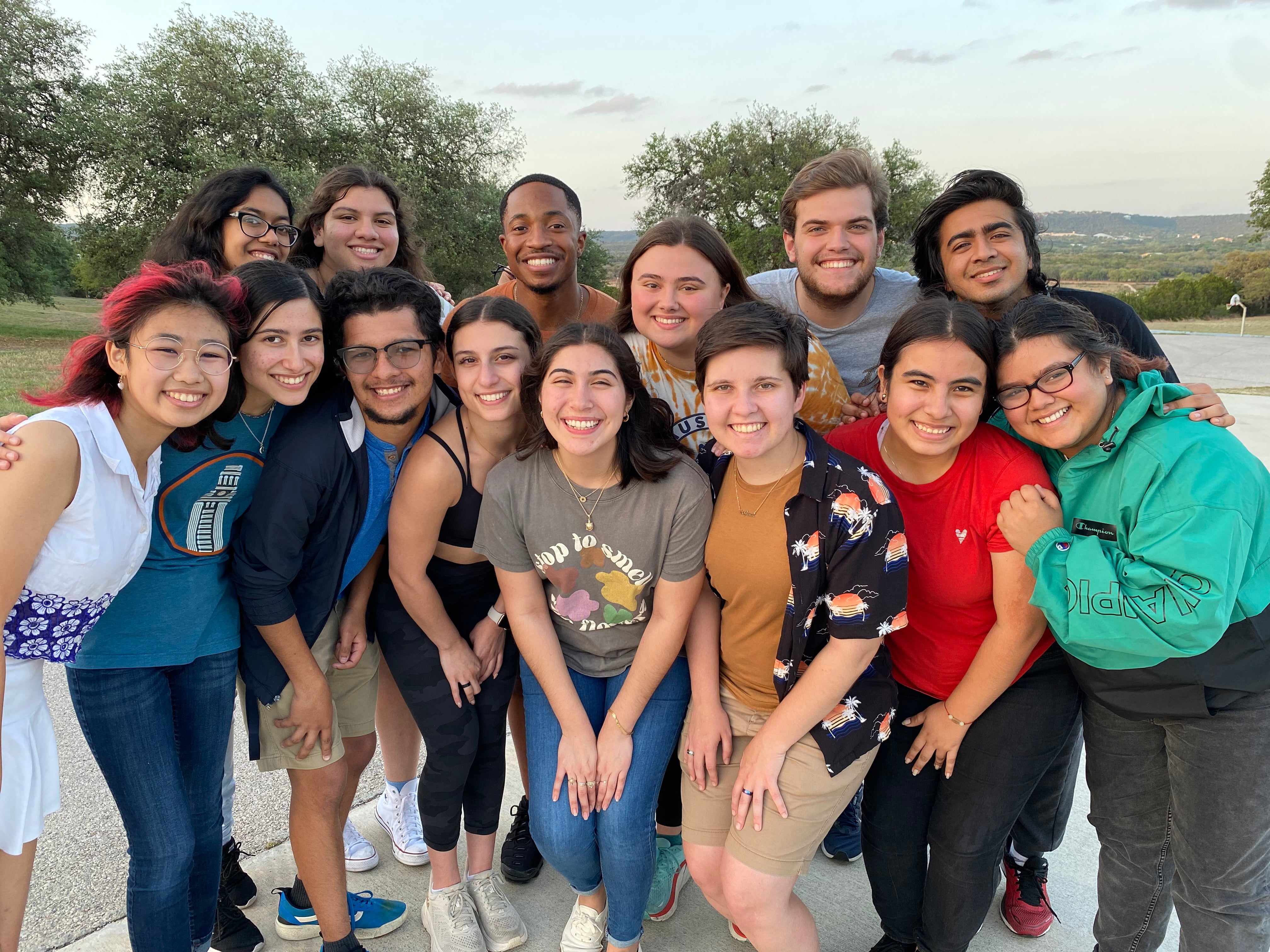 A group of students posing for a photo