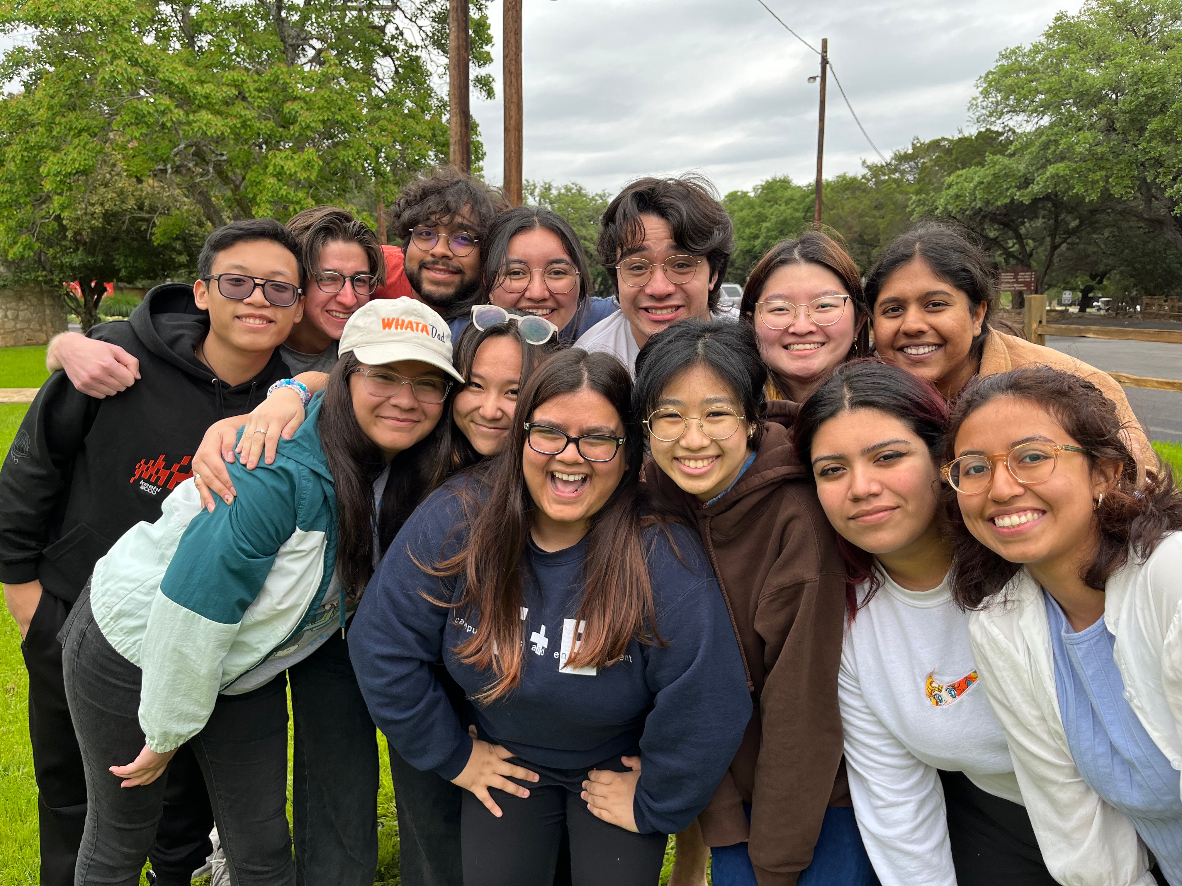 Students posed outdoors