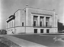 Historic outside photo of Hogg Auditoirum 