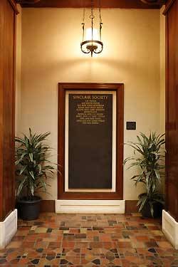 Sinclair Society Plaque picture of plaque