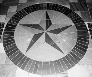 Ring of Honor star on floor