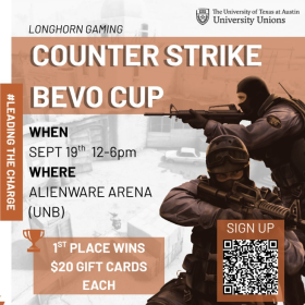 Counter Strike game imagery with text on screen for the Sept 19 event.