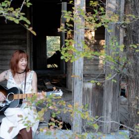 woman with guitar