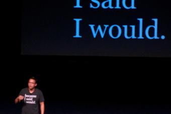 speaker on stage