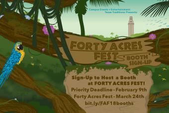 Forty Acres Fest Booth Sign up image