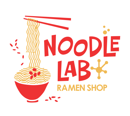 Noodle Lab logo image featuring logo text and bowl of noodle
