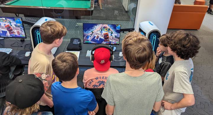 kids playing fortnite at ALE arena